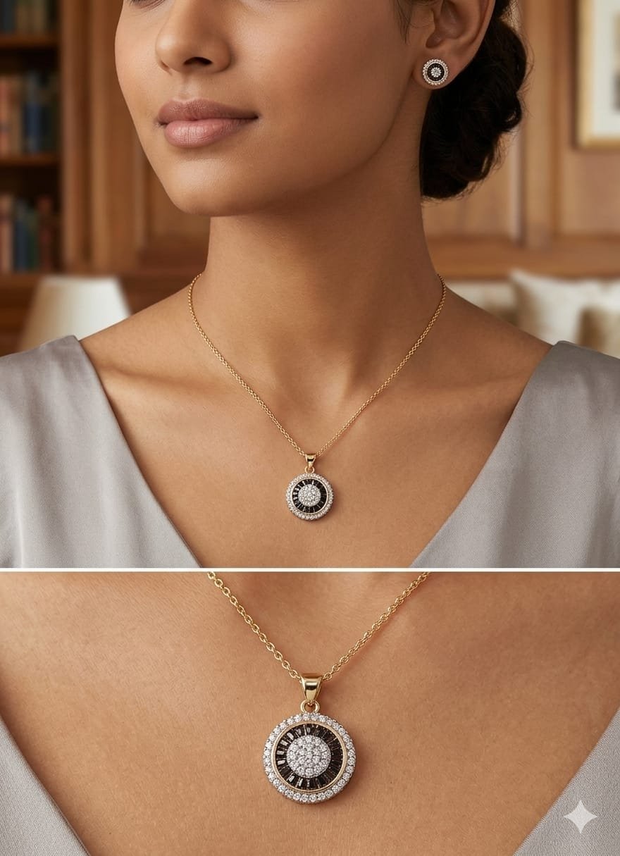 NIA Round Pendant Set