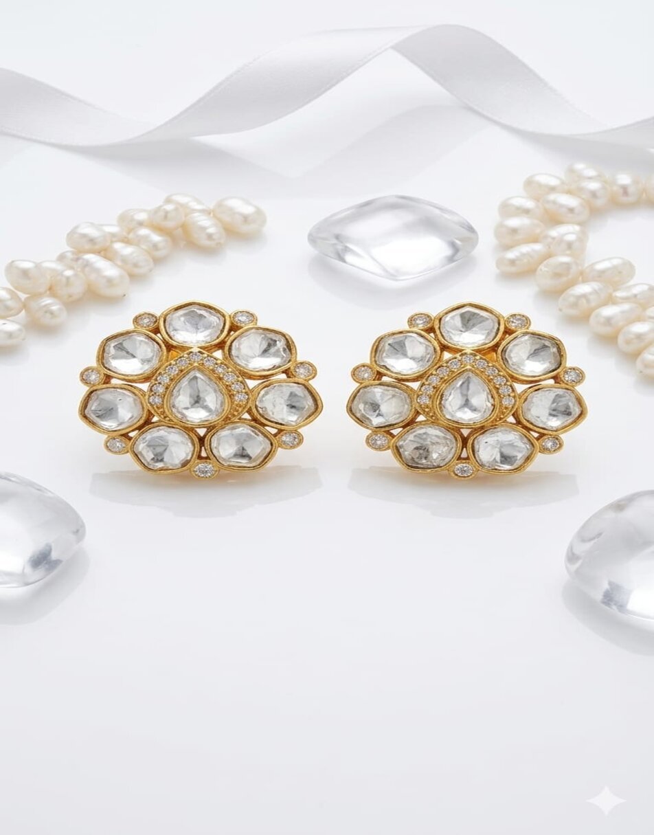 MOISSANITE DIYA Earrings