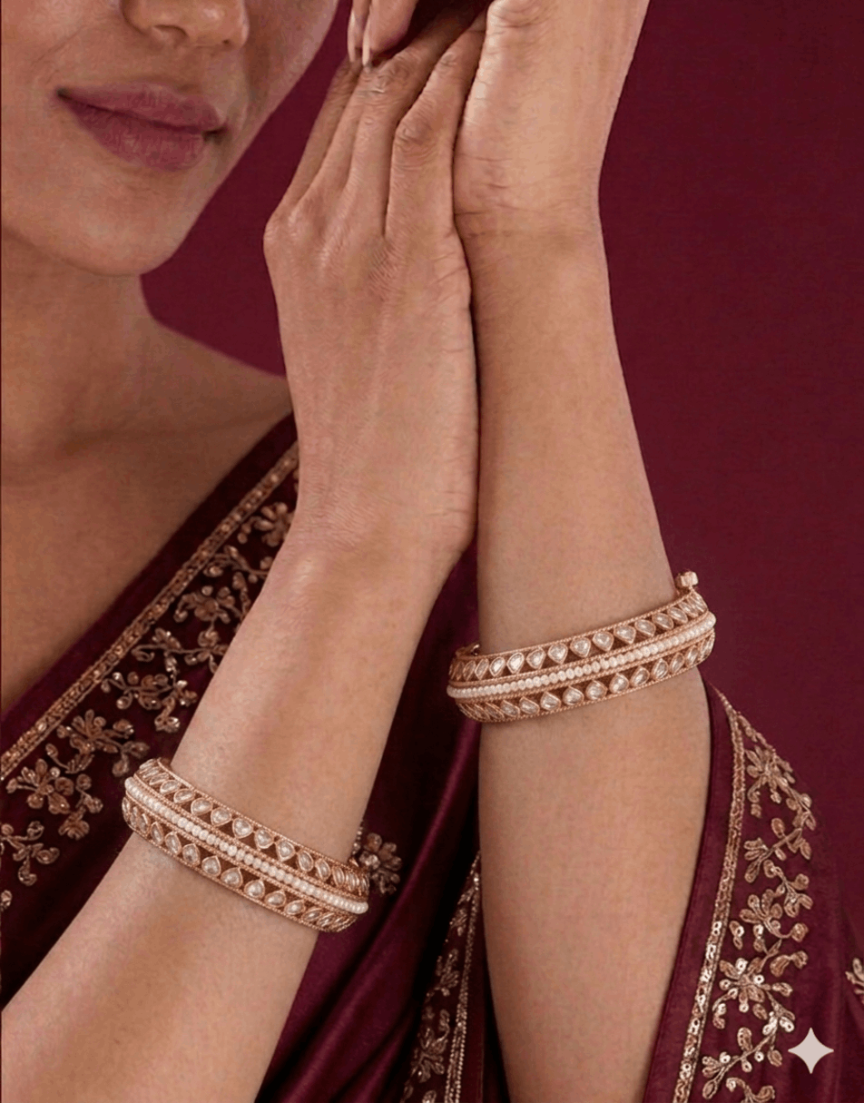 Pachi Kundan Bangle