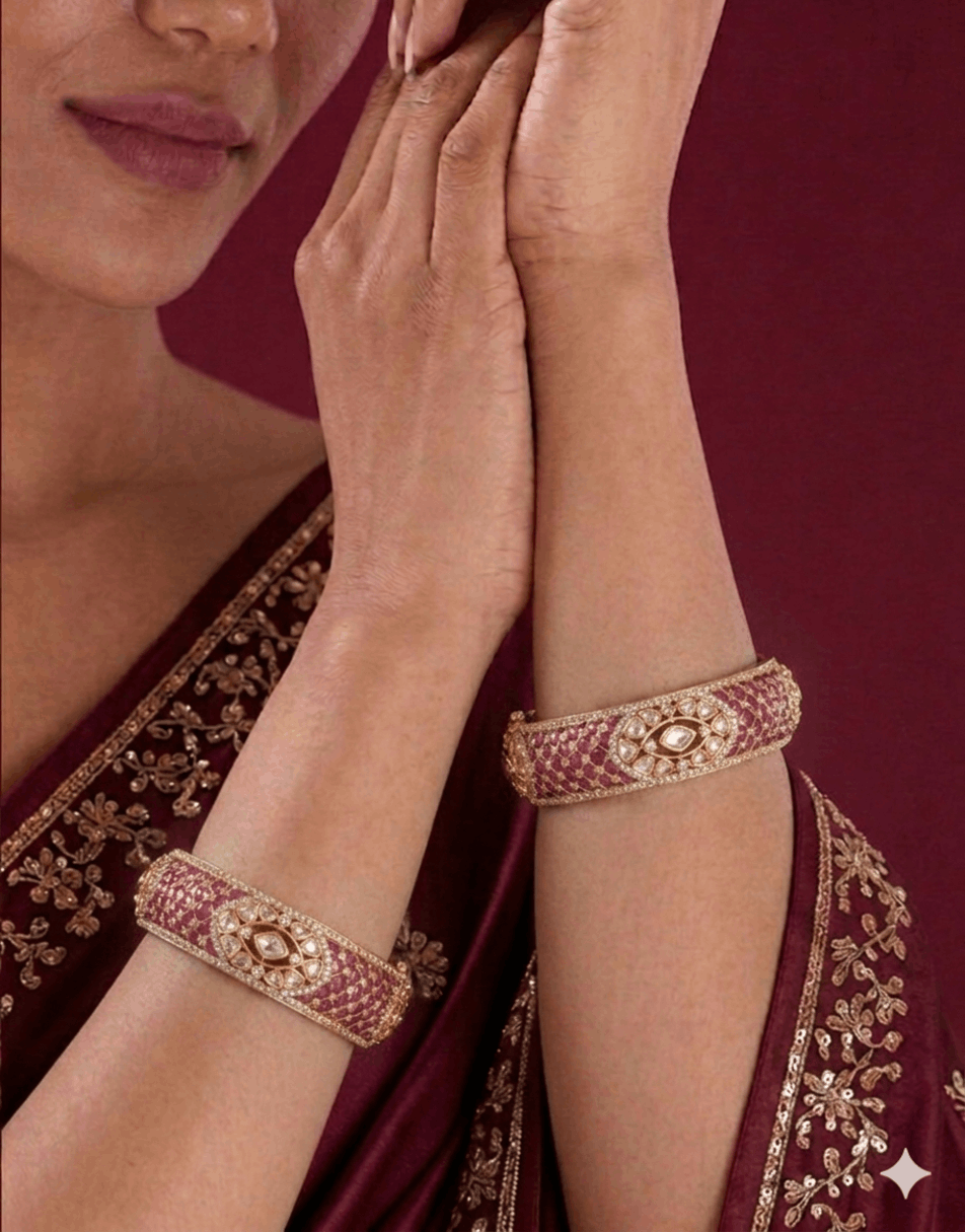 Epoxy Moissanite Stone Bangle