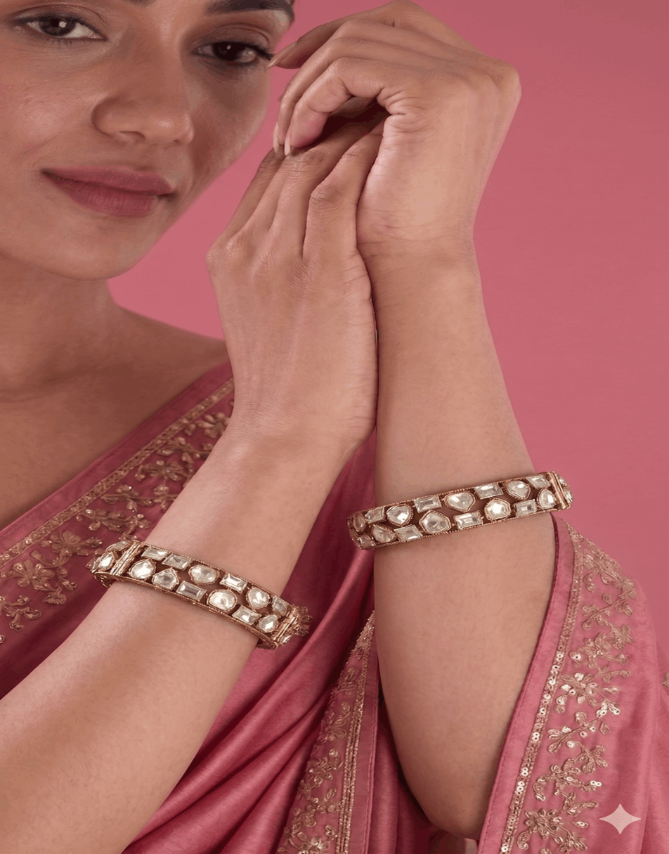 Polki CZ Elegance Bangles