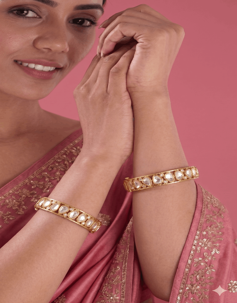 Polki Round uncutt Bangles