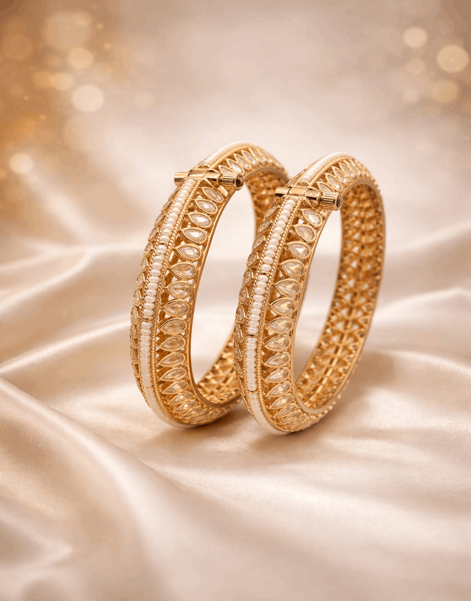 Pachi Kundan Bangle