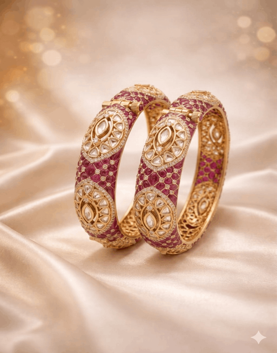 Epoxy Moissanite Stone Bangle