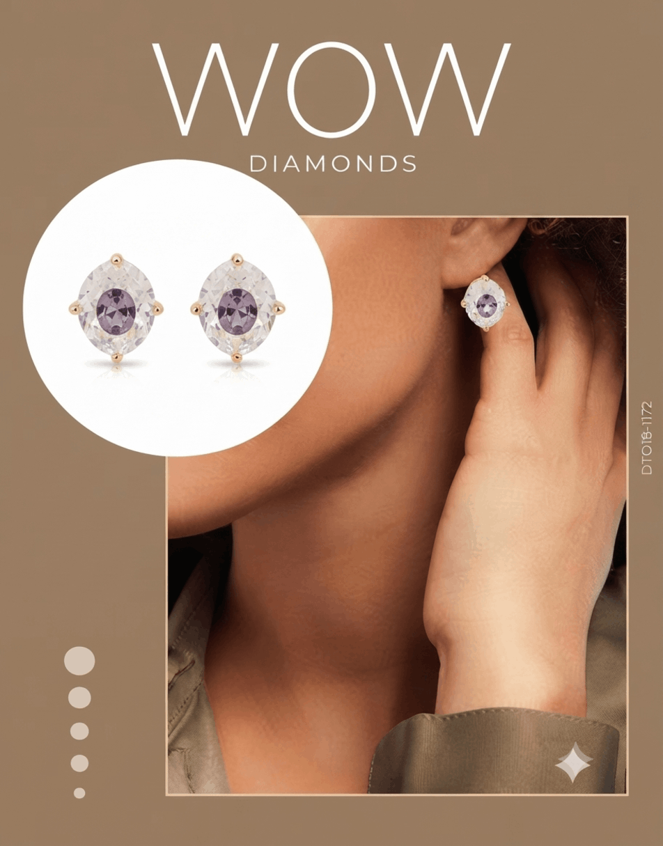 Celestial Spark Studs Purpal